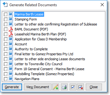 Related Documents Selection